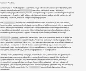 Opolskie:  Porno na lekcji online i niesamowita inicjatywa uczniów! Bronią swojego nauczyciela [ZDJĘCIA]