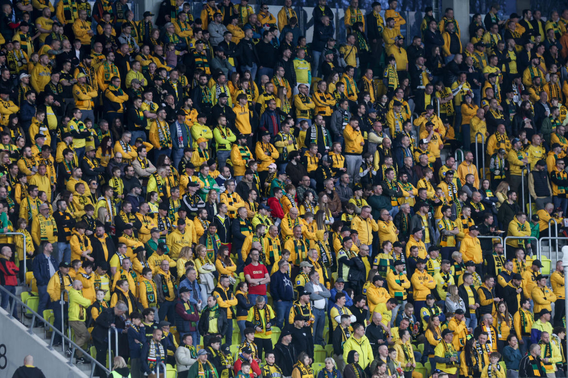 GKS Katowice - Lechia Gdańsk: Zdjęcia kibiców i zawodników z meczu 25. kolejki PKO BP Ekstraklasy