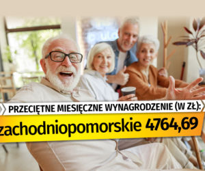 Przeciętne miesięczne wynagrodzenie (w zł)
