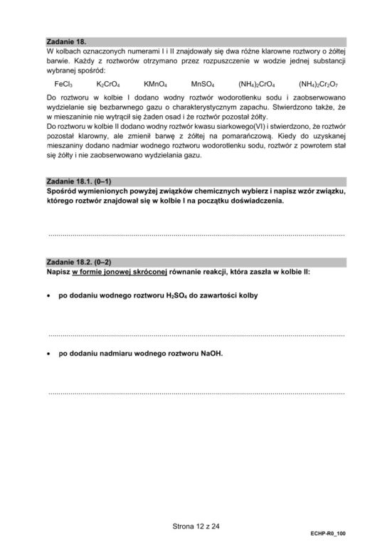 Matura 2021: chemia rozszerzona. Arkusze CKE. Co było na maturze z chemii?