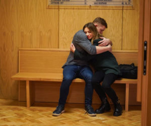 Barwy szczęścia odc. 2601. Klara (Olga Jankowska), Hubert (Marek Molak)