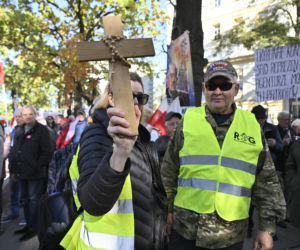 Protest pod TK. Kaczyński