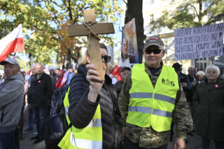 Protest pod TK. Kaczyński