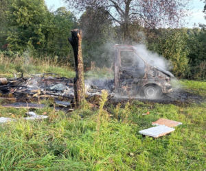 Tajemnicza śmierć i pożar kampera. Ciało kobiety znaleziono w lesie