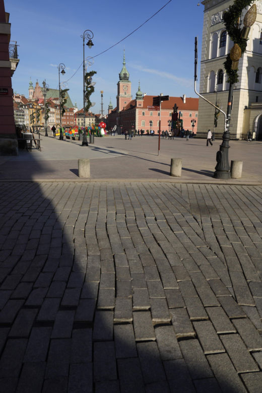 Nawierzchnia na Krakowskim Przedmieściu w Warszawie