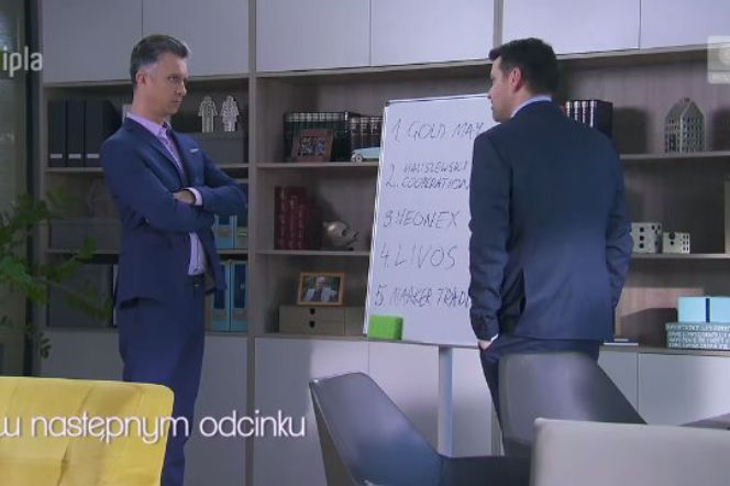 Pierwsza miłość odcinek 2477, Artur (Łukasz Płoszajski), Aleks (Tomasz Mandes)c