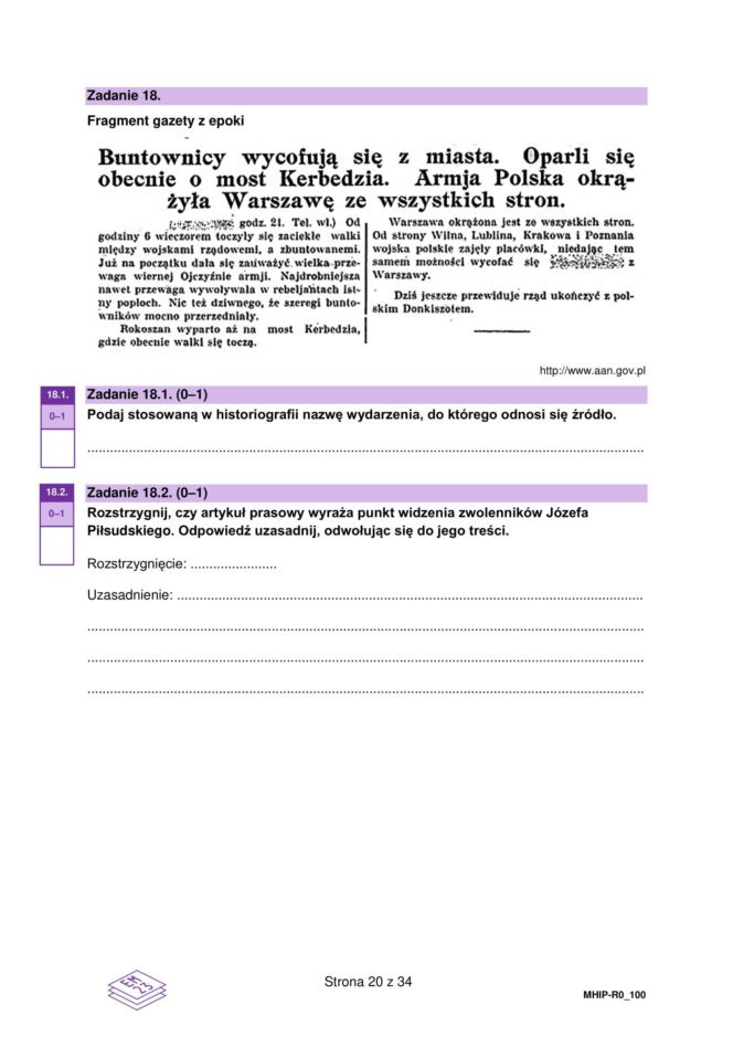 Próbna matura 2026 z historii: Arkusze CKE, pytania i odpowiedzi [14.01.2026]