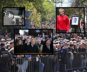 Pogrzeb Łukasza Litewki. Na flagę i prezesa mało kto zwrócił uwagę. Zdjęcia z ostatniej drogi inne niż wszystkie