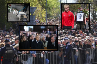 Pogrzeb Łukasza Litewki. Na flagę i prezesa mało kto zwrócił uwagę. Zdjęcia z ostatniej drogi inne niż wszystkie