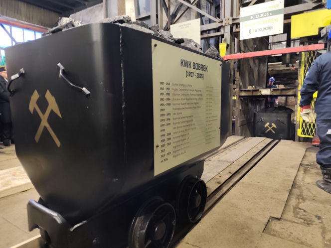 Ostatni wagon z węglem na KWK Bobrek w Bytomiu. 30 grudnia 2025 roku