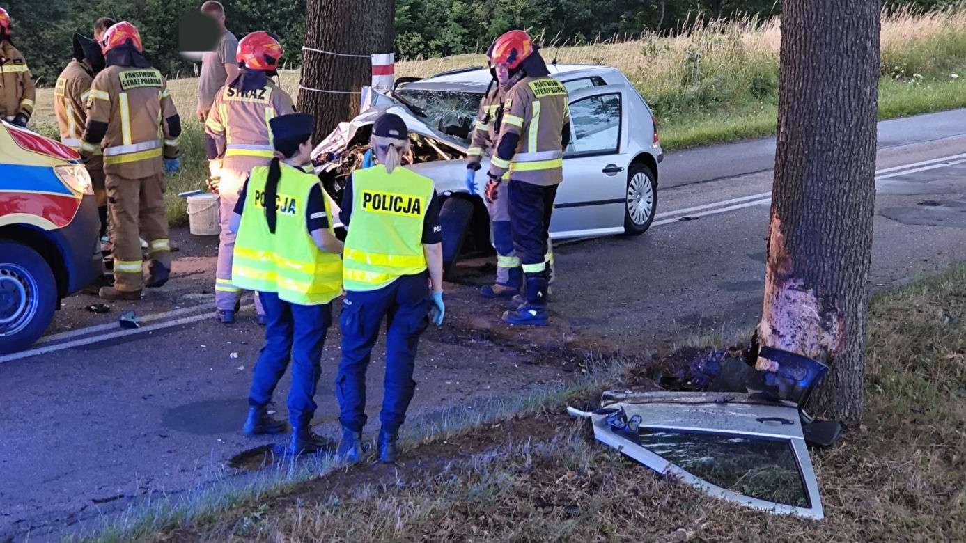 Wypadek w pobliżu Drawska Pomorskiego 