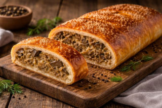 Ten kulebiak z kapustą i grzybami znika w minutę. Sekret tkwi w farszu