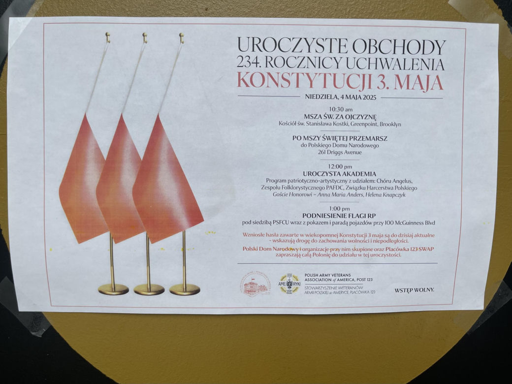 Dzień flagi i Święto Konstytucji 3 maja na Greenpoincie 2025