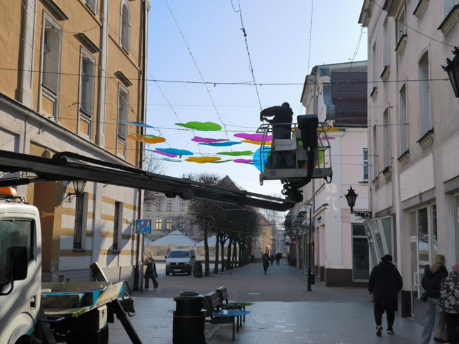 Ozdoby w centrum Leszna