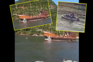 Statek turystyczny staranował skuter wodny! Para była zajęta pocałunkami