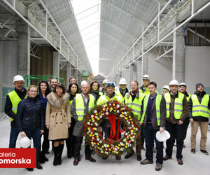 Przedstawiciele firm zaangażowanych w budowę nowej części Galerii Pomorskiej w Bydgoszczy