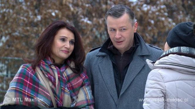 M jak miłość odc. 1134. Aleksandra (Małgorzata Pieczyńska), Grzegorz (Wojciech Majchrzak), Janka (Joanna Osyda)