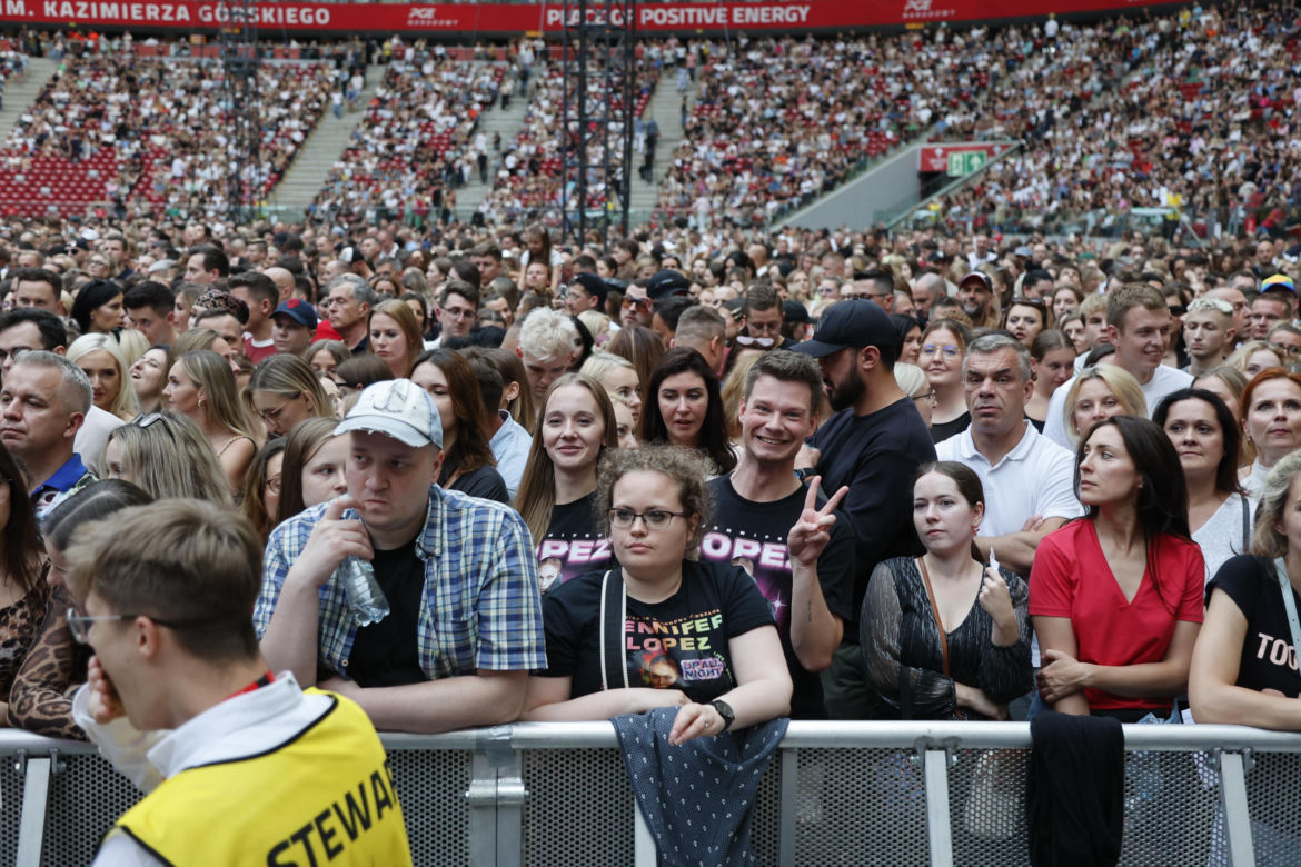 Koncert Jennifer Lopez w Warszawie (25.07.2025) - część pierwsza. Organizatorem koncertu jest Prestige MJM