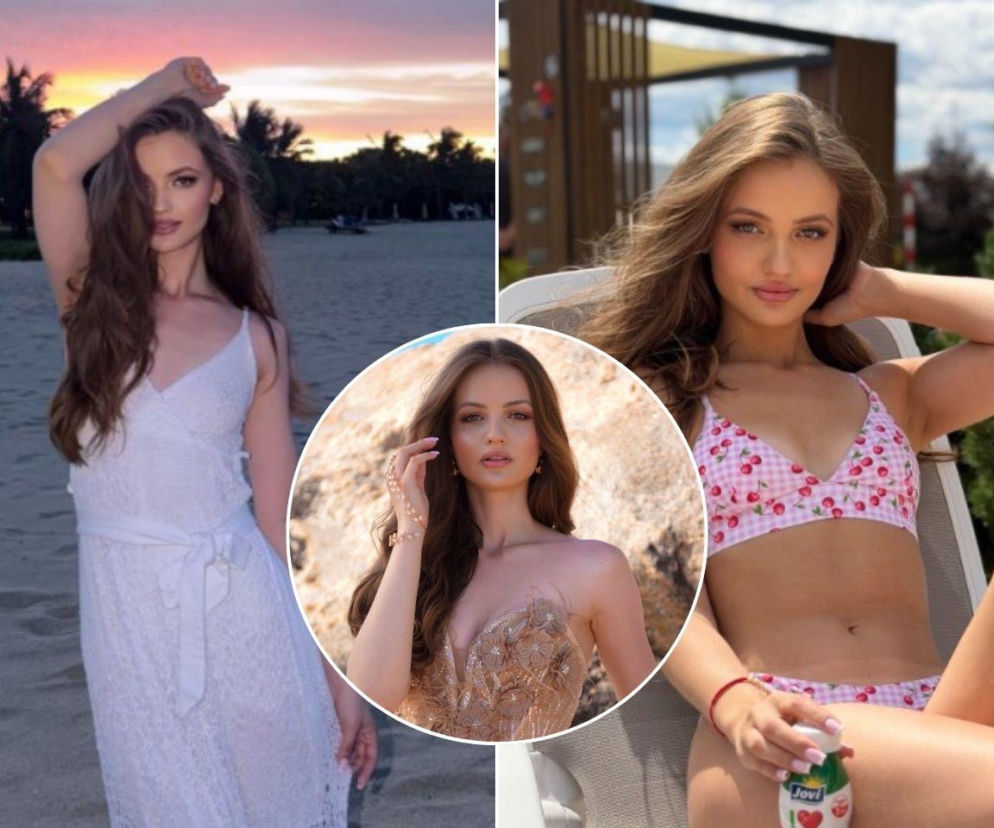 Kolaż zdjęć Oliwii Krysiak, finalistki Miss Polski 2026. Na miniaturze kobieta w ozdobnej sukni. O modelce przeczytasz w Eska.