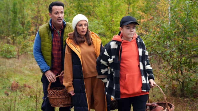 Barwy szczęścia odc. 3232. Mariusz (Rafał Cieszyński), Kasia (Katarzyna Glinka), Ksawery (Bartosz Gruchot), Janek (Dawid Dąbrowski)