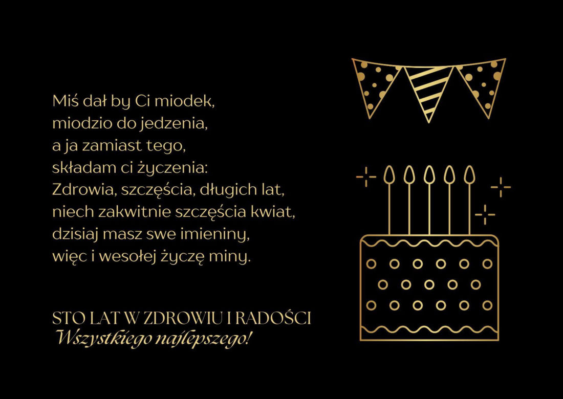 Piękne kartki z życzeniami imieninowymi. Śliczne wzory do wysłania