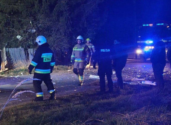 Wybuch gazu w domu jednorodzinnym