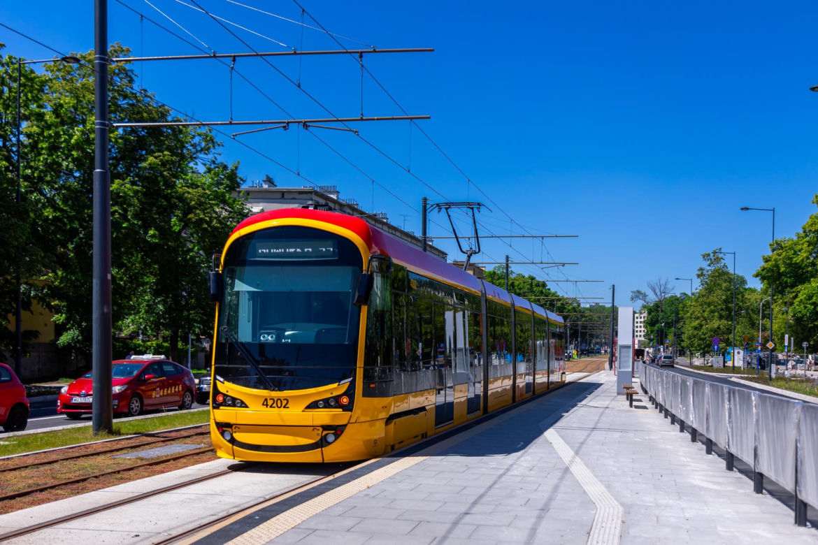 Tramwaj na Gagarina w Warszawie