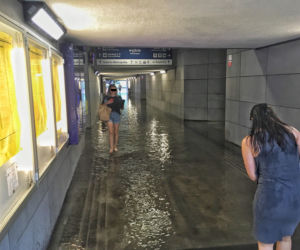 Zalany tunel we Wrzeszczu