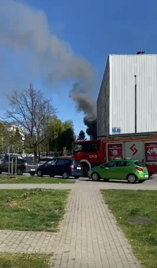 Pożar w bloku