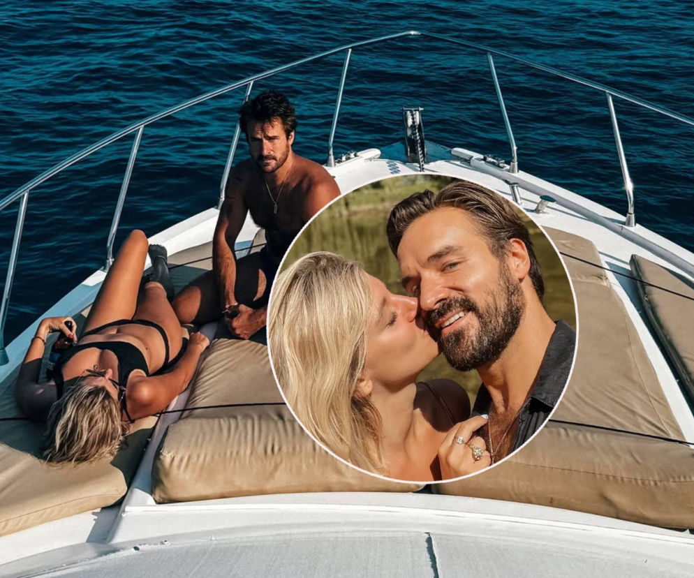 Piotr Stramowski na luksusowym jachcie z narzeczoną w bikini