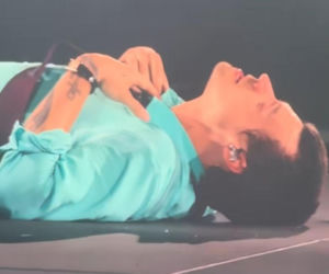 Harry Styles upadł na scenę