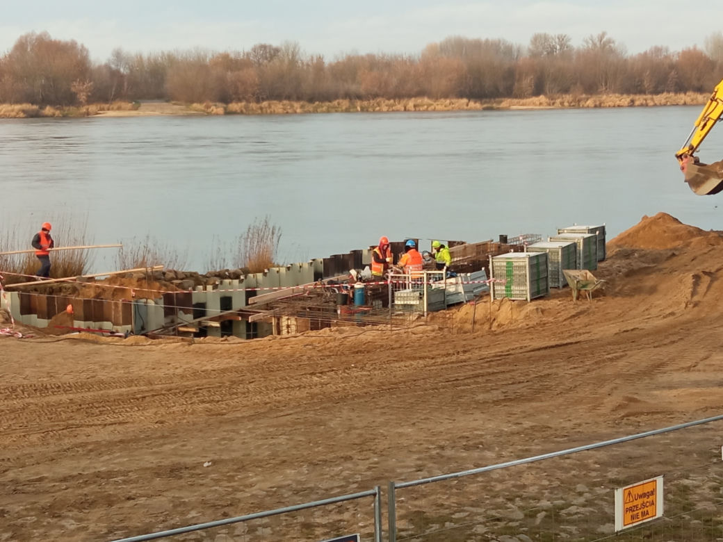 Budowa slipu nad Wisłą w Grudziądzu