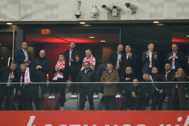 Karol Nawrocki i Przemysław Czarnek na mecze Polska - Albania