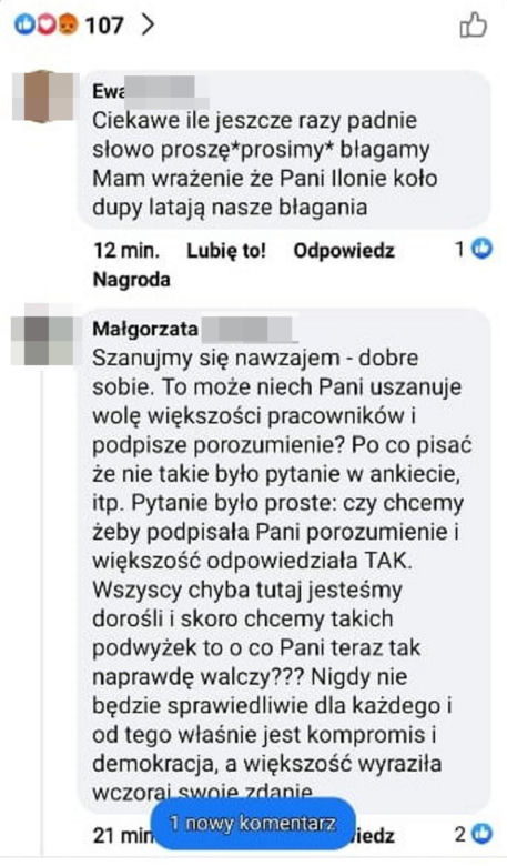 konflikt związkowców  w ZUS