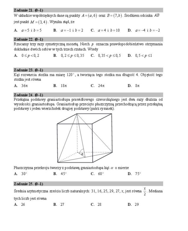 Matura 2016. Matematyka. ARKUSZE CKE