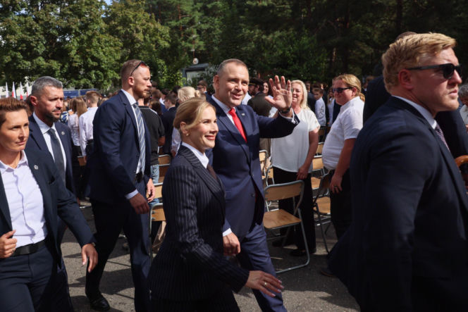 Karol i Marta Nawroccy na rozpoczęciu roku szkolnego
