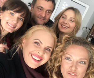 Przyjaciółki 13 sezon. Zuza (Anita Sokołowska), Patrycja (Joanna Liszowska), Inga (Małgorzata Socha), Anka (Magdalena Stużyńska)