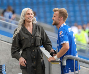Christian Gytkjaer - król strzelców dostał buziaka