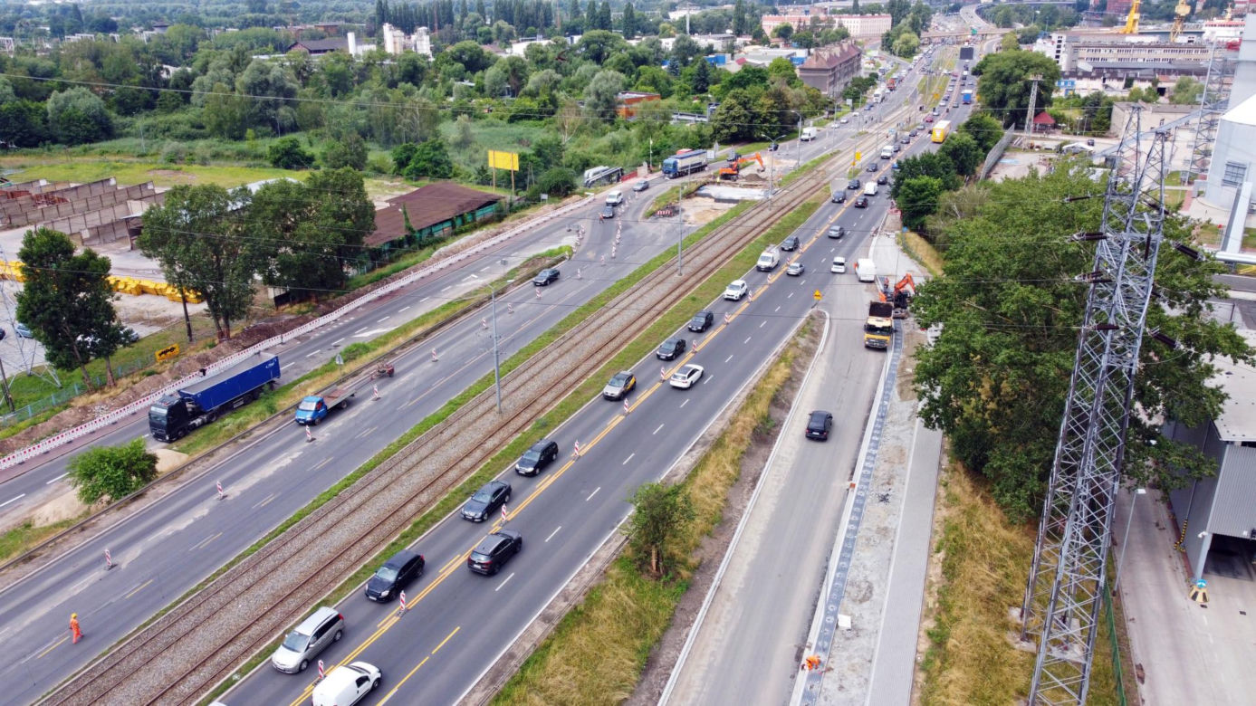 Przebudowa Estakady Pomorskiej - lipiec 2021