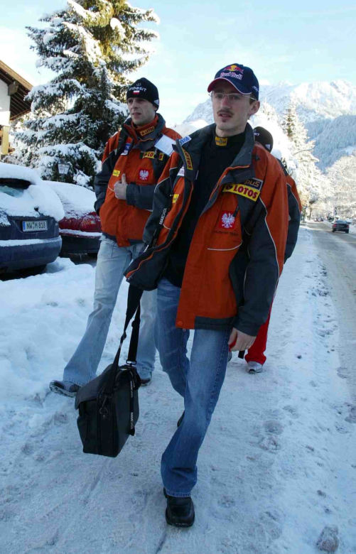 Robert Mateja i Adam Małysz w górach
