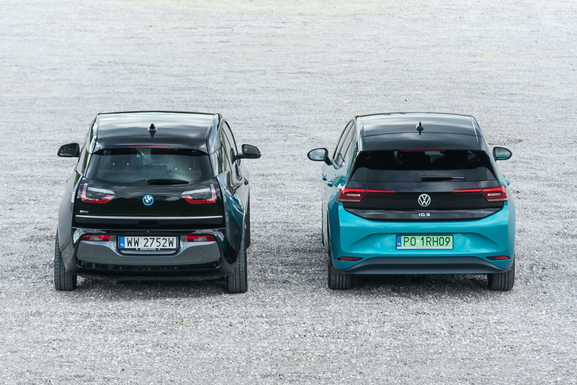 Volkswagen ID.3 1ST 204 KM 58 kWh vs. BMW i3 120 Ah 170 KM