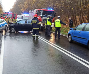wypadek z udziałem radiowozu w Dusocinie pod Grudziądzem