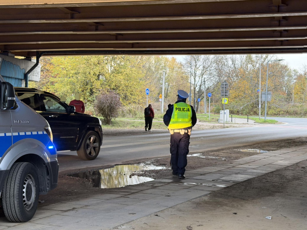 Potrącenie rowrzysty w Warszawie