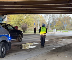 Potrącenie rowrzysty w Warszawie