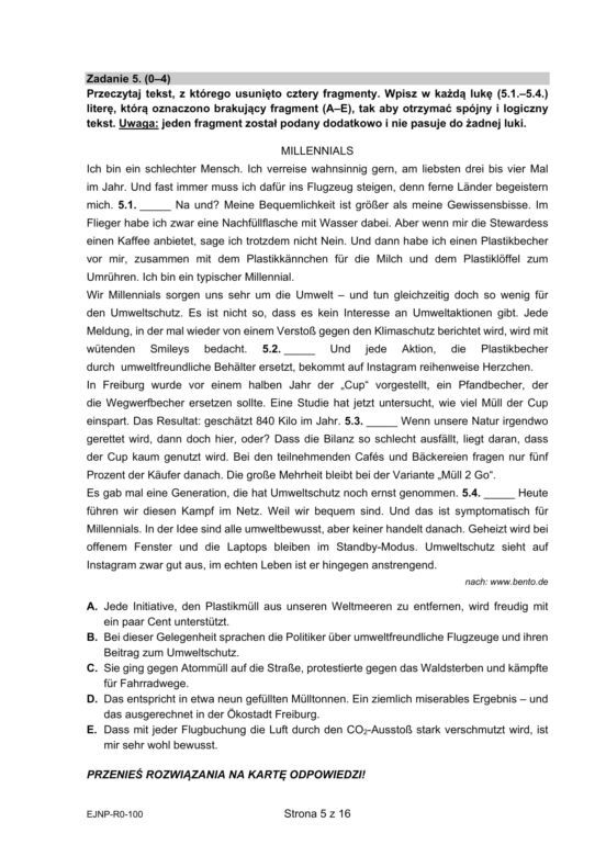 Matura 2021: Arkusz CKE z języka niemieckiego na poziomie rozszerzonym [14.05.2021]