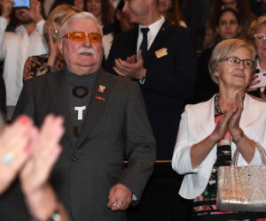 Lech Wałęsa z żoną Danutą