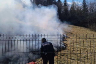 Ktoś podpalił łąkę w Bieszczadach