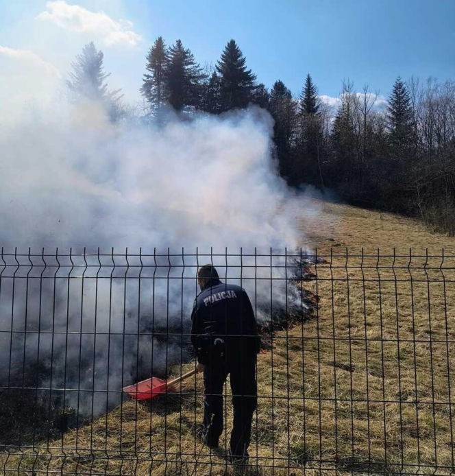 Ktoś podpalił łąkę w Bieszczadach