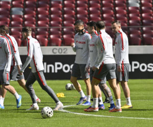 Trening reprezentacji Polski przed meczem ze Szwecją