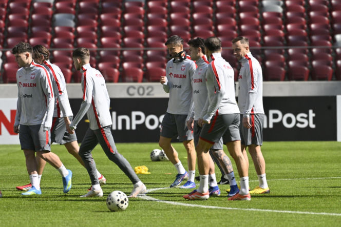 Trening reprezentacji Polski przed meczem ze Szwecją